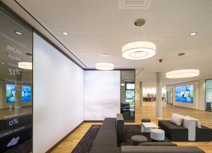 Condair climatic conditions displayed in waiting area